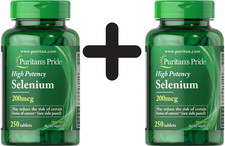 2 x Puritans Pride Selenium, 200mcg - 250 tablets (57,98 EUR/kg)