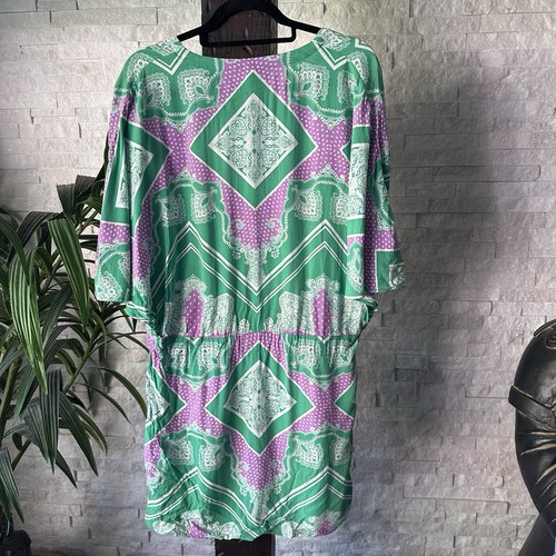 SEAFOLLY Revolve Bandana Bay Kaftan Lavendel Lila und Grün Größe Small - Bild 10 von 10