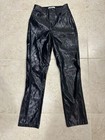 Abercrombie & Fitch 90’s Straight Ultra High Rise Patent Blue Leather Jeans 2 — photo 2