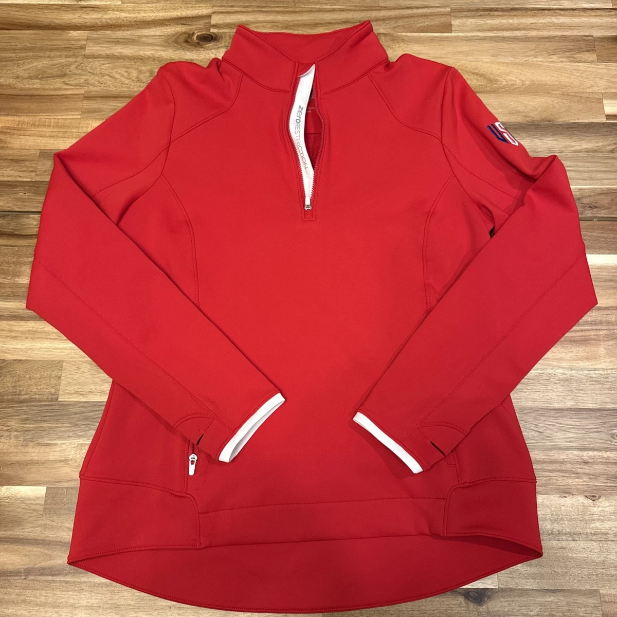 Veste De Golf Zero Restriction XL – Rouge Et Noir – Coupe-vent Imperméable