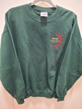 Vintage JERZEES Cotton Sweats Pullover Crewneck Sweatshirt Size XL Green