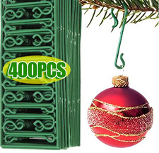 50/400Pcs Mini Plastic Christmas Ornament Hooks S-Shaped Hanger Holiday Time