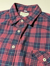 Vintage LL Bean Men’s XL Plaid Long Sleeve 🇺🇸 Made In USA