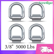 Weld-On 3/8" Forged D Ring 4 Packs-5000 Lbs Heavy Duty Trailer Truck Tow Hitches