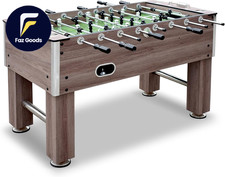 Driftwood 56 Inch Foosball Table Adult Size for Family Rec Room with Smooth Play