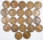 1928-S Lincoln Wheat Penny Lot of 22 Coins All Extremely Fine (XF)
