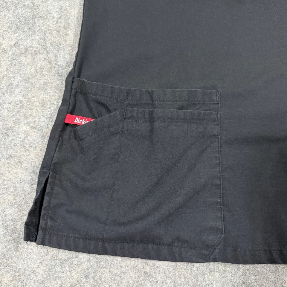 Blusa Médica Dickies Manga Corta Ropa de Trabajo Bolsillos Calce Para Mujer Mediana Negra Foto 4 de 4