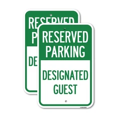 Reserved Parking - Designated Guest Heavy Gauge Aluminum Parking Sign