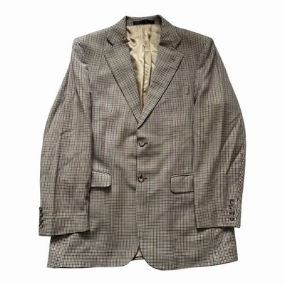 Vintage Marks & Spencer Pure New Wool Houndstooth Check Blazer - 40  Chest