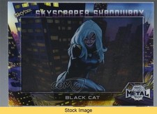 2022 Marvel Metal Universe Spider-Man Skyscraper Shadow Box Black Cat READ 7i2