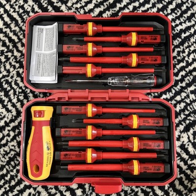 13PC 1000V Magnetic Insulated Electrician Screwdriver Set VDE-GS DIY Tool Kit