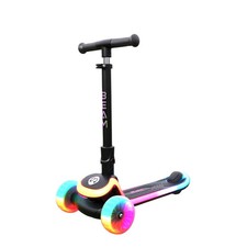 Melo Beam 3 Wheel Kick Scooter with Light Up Wheels - Black