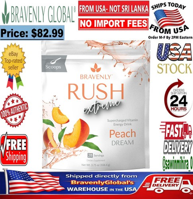 #ad #ad Bravenly Rush Extreme Peach Dream Energy Drink Focus Nootropic Mix 28 Servings🔥 $59.99