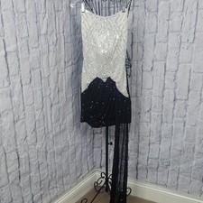 Banjul Strapless Black and Silver Dress