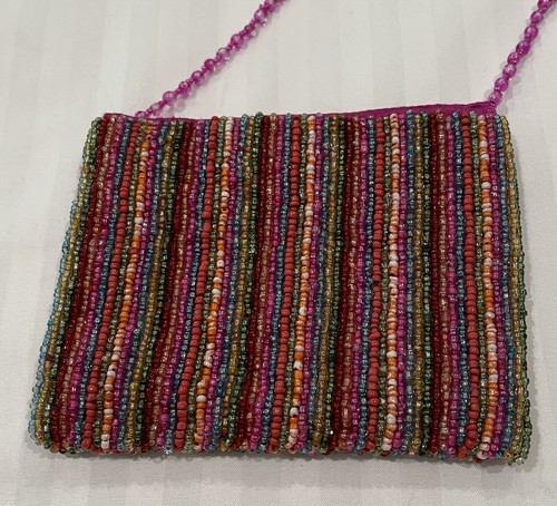 Borsa a mano Moyna a tracolla con perline - Foto 2 di 7
