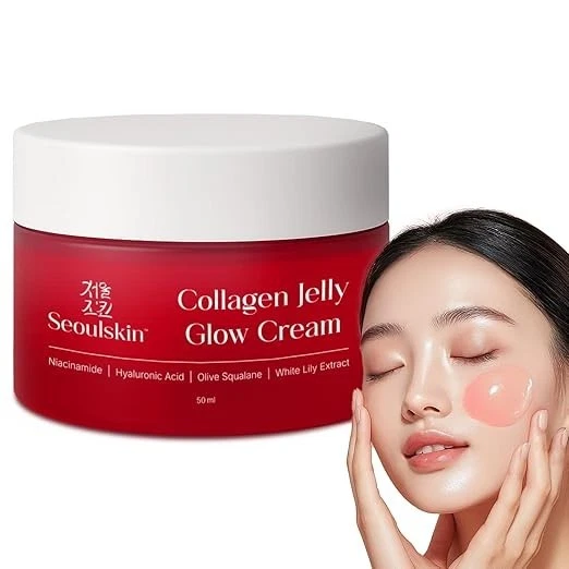 SeoulSkin Collagen Face Cream for Glowing Skin Niacinamide, Hyaluronic Acid -50g