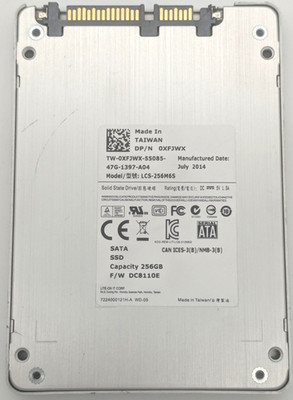 Lite-On 256GB 2.5'' SATA SSD Solid State Drive LCS-256M6S Dell pn XFJWX USED