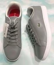 LACOSTE Men's SZ.13 HYDEZ 119 1 P SMA Gray/Green Leather Shoes New No Box