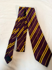 Harry Potter Rubies Gryffindor Purple Gold Striped Costume Tie 2005 Licensed