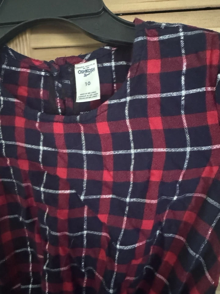 oshkosh b'gosh Plaid Red Girl’s Dress Sz 10 - Image 3 of 3