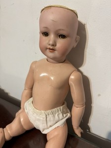 ビスクドール　ボディ　real seeley body USA Real Seeley Body USA Doll Painted Porcelain Face Glass Blonde Wig