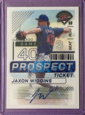2025 Panini Prospect Edition Ticket Autograph Auto Jaxon Wiggins Chicago Cubs RC