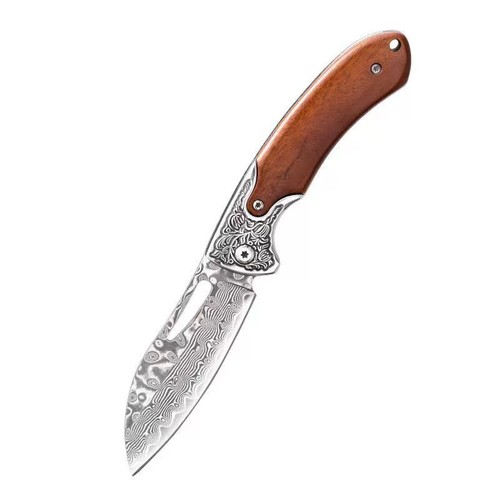 Coltello da caccia damascato personalizzato fatto a mano - lama acciaio damascato forgiato a mano 2669 - Foto 17 di 18