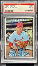 1967 Topps Baseball #404 Nelson Briles St. Louis Cardinals Vintage PSA 7 NM (ST)