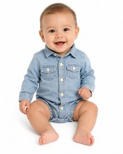 Baby GAP Chambray Denium Button Up Shirt, 6-12 Months - 0557