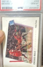 skybox 1991-92 michael jordan horace grant #408 bulls base set psa 10 gem mt