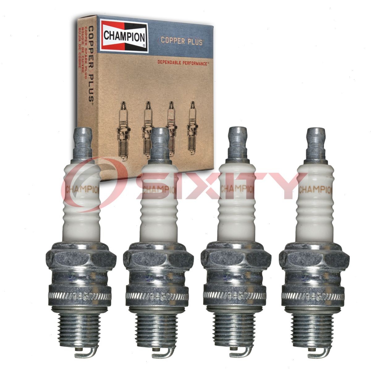 4 pc Champion Copper Plus Spark Plugs for 1959-1963 Morgan Plus Four 1.0L gr