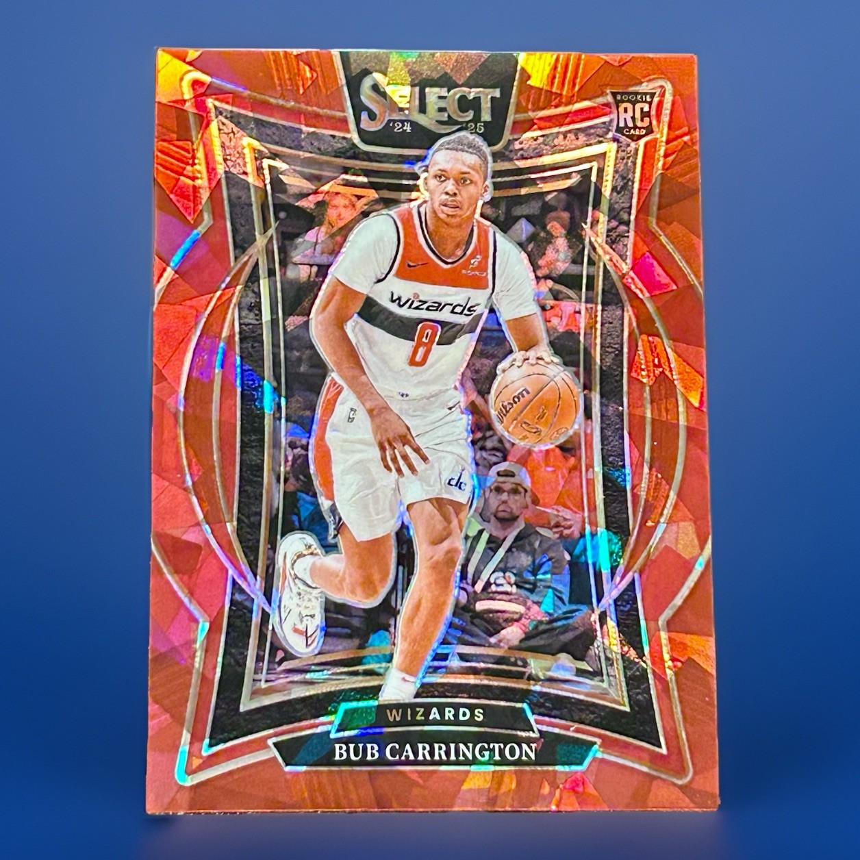 Bub Carrington Rookie Card Red Ice Prizm Concourse 2024-25 Panini Select #81