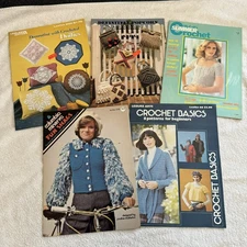 *Crochet Books - Vintage - Lot Of 5 Books