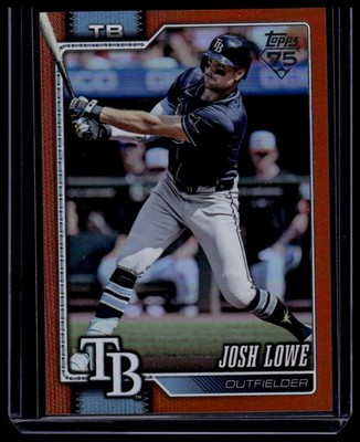 2026 Topps #183 Josh Lowe Orange Rainbow Foil #/25