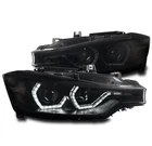 FOR 2012-2015 BMW F30 3-SERIES SEDAN BLACK/SMOKE LED PROJECTOR HEADLIGHTS LAMPS