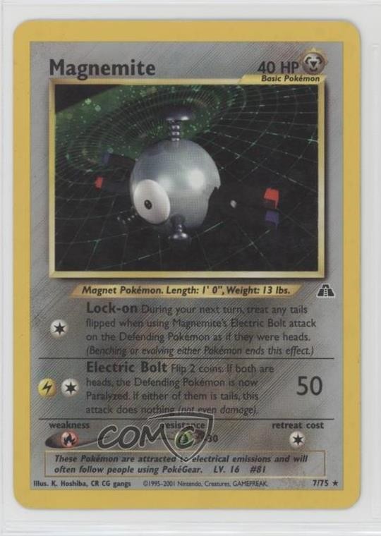 Magnemite Holo Pokemon Neo Discovery #7 2001