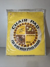 Vintage Paradise Patio Chair Pad Yellow Vinyl 70s  Beach New old stock NOS Rare