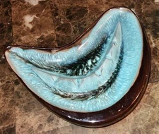 Vintage Blue Swirled Vintage Ceramic Ashtray Excellent! No Flaws Gorgeous Piece!