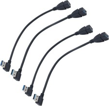 Antrader USB 3.0 Type A 90 Degree Male to Straight Usb Cable Left Right