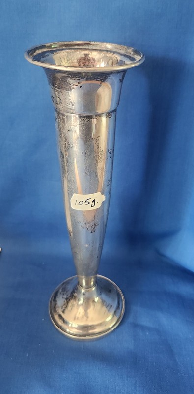 TOWLE STERLING SILVER BUD Trumpet VASE WEIGHTED 8" Tall No Monogram