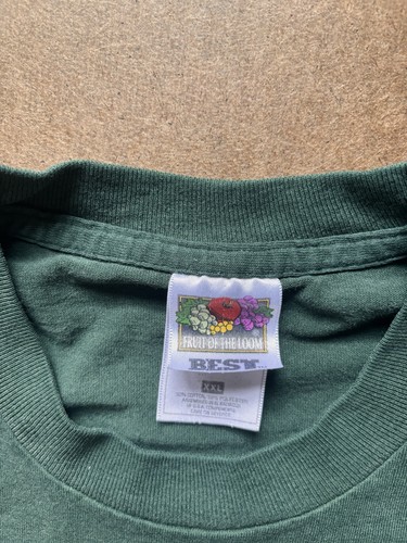 T-shirt FOTL verde con tasca marca GATTO vintage anni 90 taglia 2XL - Foto 6 di 11