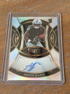 2025 Panini Select Ashton Jeanty Silver Prizm Rookie Signatures Auto RC Raiders