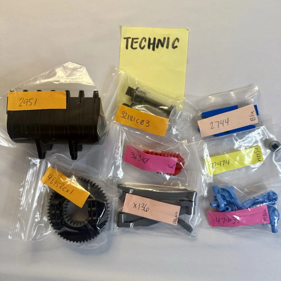 LEGO Technic Parts Lots - 174 Specialty Pieces - Connector Liftarm Steering Gear - Image 2 of 4