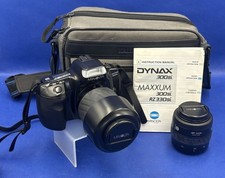 Minolta Maxxum 300si 35mm Camera w/AF Zoom Lens, 49mm Filter, Bag, Etc. Untested