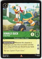 Donald Duck - Lively Pirate 98/204 Archazia's Island Rare