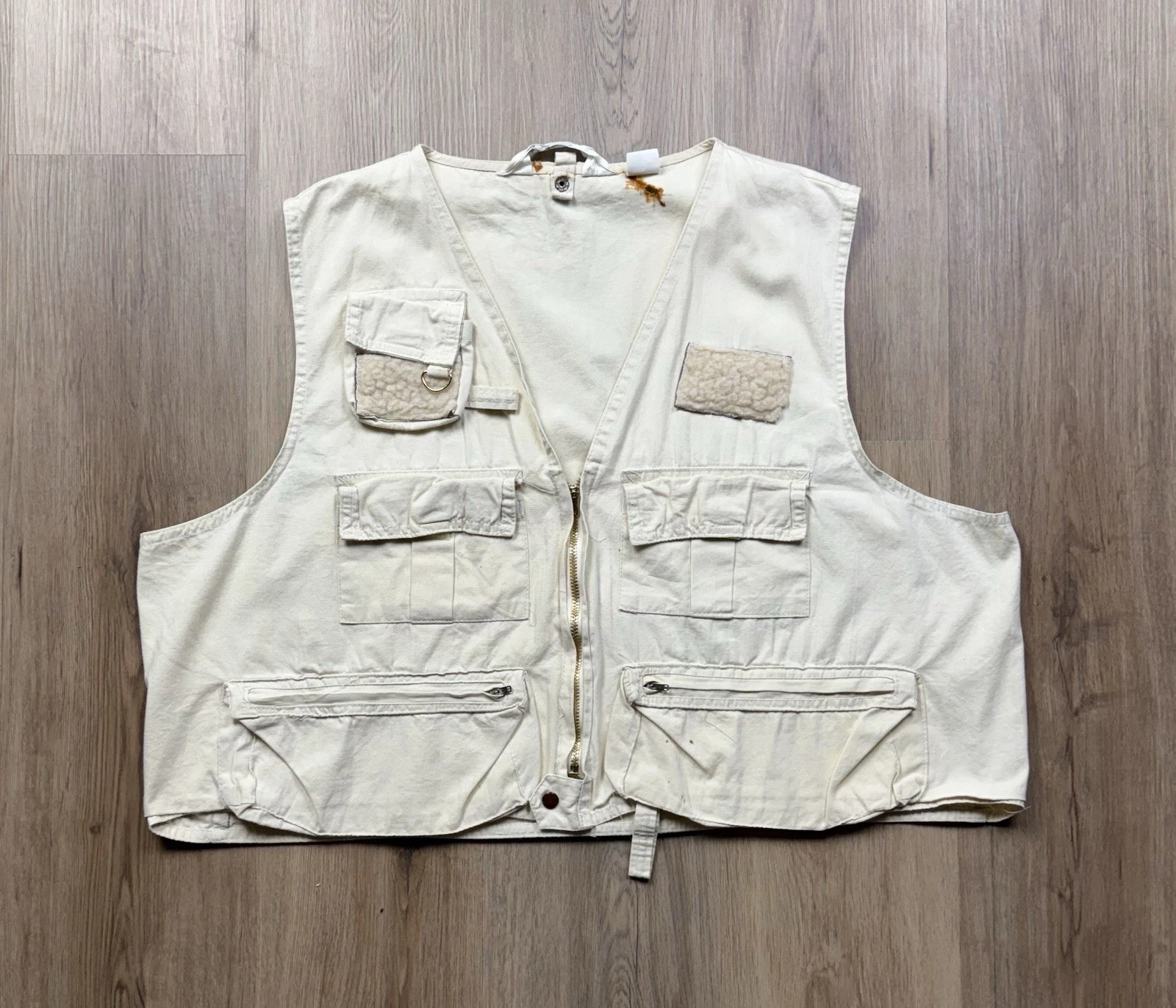 VINTAGE South Bend Outdoor Fly Fishing Vest Size XL Utility Nature Fisherman