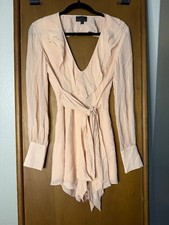 INTERMIX Genoa Blush 100 Silk Ruffle Romper Size P XS