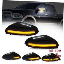 Sequential LED Side Mirror Turn Signal Smoked Cover Sequential Amber   White