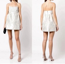 Alice + Olivia Beaded Pearl Sequin Tibi Bride Bachelorette Dress size 6