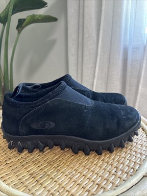 Vtg Salomon Contagrip CX Snow Clog Black Suede Slip On Shoes Thinsulate Mens 11